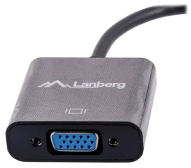 Lanberg AD-0006-BK černá / Redukce / Mini DisplayPort (F) na VGA (M) / 0.2 m / 1920×1200 / 60 Hz (AD-0006-BK)