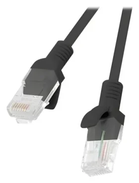 Lanberg CAT5e černá / Patch kabel / UTP / 1 m / Fluke Passed (PCU5-10CC-0100-BK)