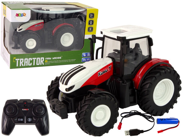 Mamido Traktor 1:24 dálkově ovládaný R/C s ovladačem farma