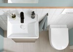 VILLEROY & BOCH - Collaro Umývátko 45x37 cm, s přepadem, 1 otvor pro baterii, CeramicPlus, Stone White 433445RW
