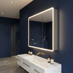 REA - Zrcadlová skříňka s LED osvětlením M1011-60 60x70 REA-M0100