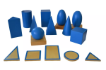 Moyo Montessori Moyo Montessori Geometrická tělesa s podstavci a krabicí