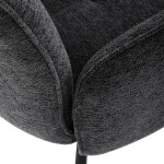 Jídelní židle, černá, hladká látka, DCH-D1330 BK2