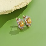 Náušnice Swarovski Elements Phoebe, Žlutá