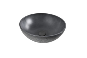 Umyvadlo na desku SAT Cemento 42x42 cm antracit bez přepadu CEM4242A CEM4242A