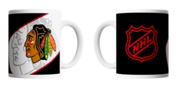 Great Branding Hrnek Chicago Blackhawks NHL SHADOW LOGO (330ml)