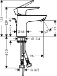 HANSGROHE - Talis E Umyvadlová baterie s výpustí, LowFlow 3,5 l/min, chrom 71705000