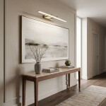Koupelnové nástěnné LED svítidlo APP1877-1W 80cm BRUSH GOLD OSW-66032