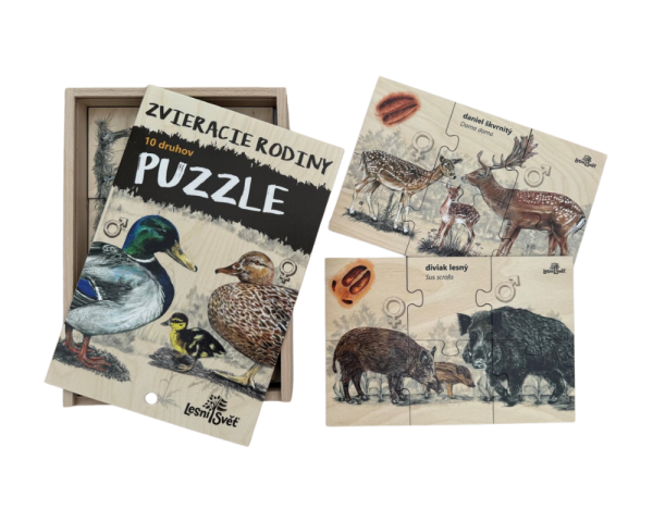 Puzzle Zvieracie rodinky SK