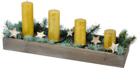 Svícen adventní dřevo 53x17cm