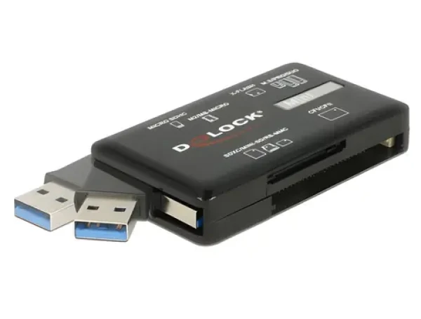 Delock USB 3.2 čtečka paměťových karet 6v1 / Čtečka karet / 5 Gbps / CF, SD, microSD, MS, M2, xD (91758)
