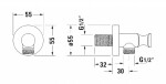 DURAVIT - Příslušenství Sprchové kolínko s držákem, zlatá UV0630009034