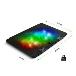 EVOLVEO A101RGB, chladící podložka pro notebook, 2x ventilátor, RGB podsvícení