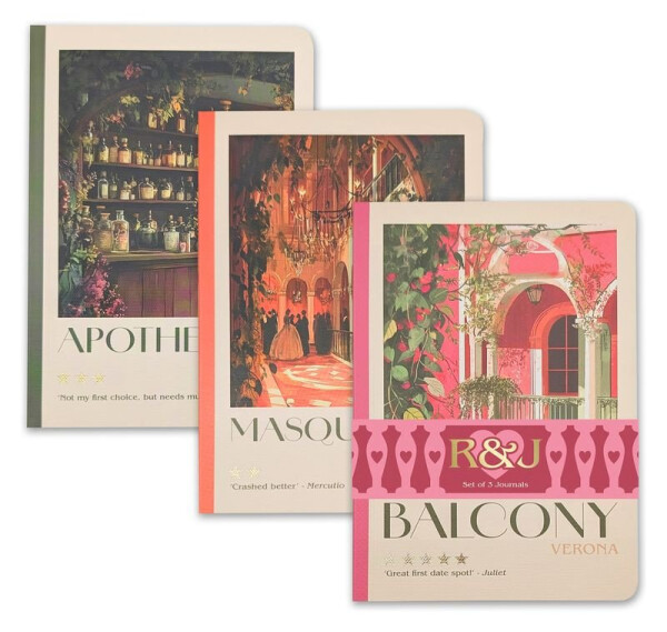 Zápisníky 3ks Romeo a Julie