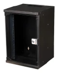 Equip ECO 300x300mm černá / Nástěnný rozvaděč 10" / 9U / skleněné dveře / hloubka 300 mm (EWM-09-3030-B)