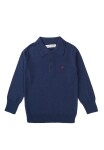 Tričko chlapecké Polo s dlouhým rukávem, Minoti, Retro 1, modrá - 98/104 | 3/4let