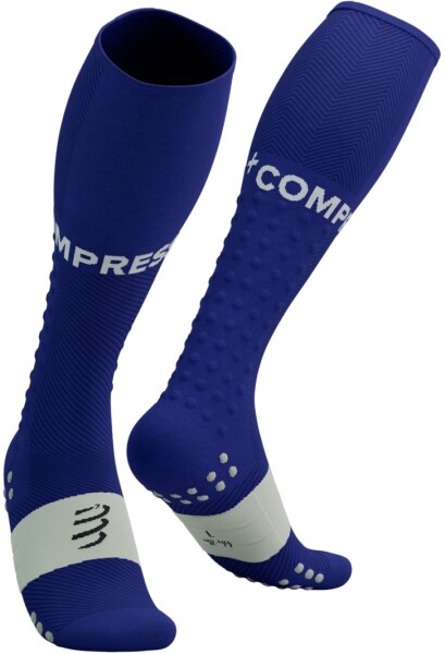 Kompresní podkolenky Compressport Full Socks Run Dazz Blue/Sugar Velikost: EU