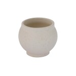 Storefactory Keramický obal na květiny Berghalla Off-White Ø 10 cm, krémová barva, keramika