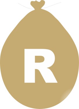 Balónek písmeno R zlaté balonky.cz Balónek písmeno R zlaté balonky.cz