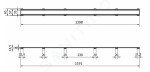 I-Drain - Level-3 Nerezový rošt pro sprchový žlab Level-3 broušený, délka 1200 mm IDRO1200Z