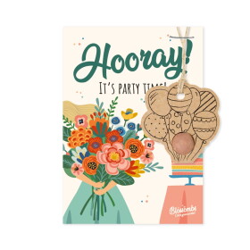 Blossombs Semínka divokých květin Balloons + pohlednice, zelená barva, papír