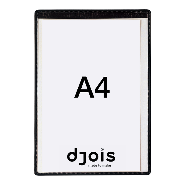 Djois ochranný magnetický rámeček s kapsou, A4, otevřený shora, černý, 5 ks