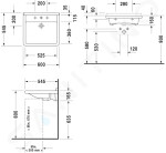 DURAVIT - Starck 3 Umyvadlo 600x545 mm, s 1 otvorem pro baterii, bílá 0309600000