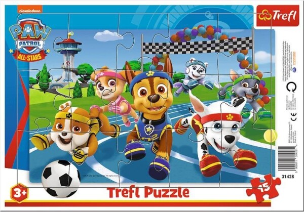 Puzzle Tlapková patrola: Vždy ochotní pomáhat/15 dílků