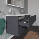 DURAVIT - L-Cube Umyvadlová skříňka 55x129x48 cm, 4 zásuvky, grafit mat LC625904949