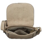 Trendy dámská koženková crossbody kabelka Arlena, béžová
