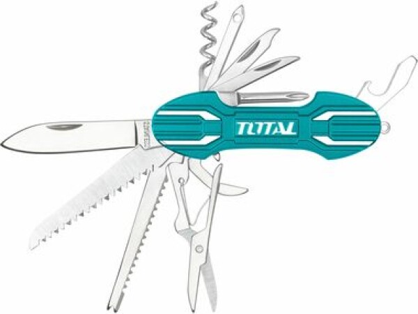 TOTAL-TOOLS Nůž kapesní zavírací 15 dílný / nerez / 95mm (THMFK0156)