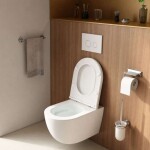 Kielle - Oudee Závěsné WC se sedátkem Softclose, Vortex Rimless+, bílá 30102020-SET1