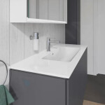 DURAVIT - ME by Starck Umyvadlo nábytkové 1230x490 mm, s 1 otvorem pro baterii, s WonderGliss, alpská bílá 23361200001