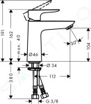 HANSGROHE - Talis E Umyvadlová baterie, CoolStart, chrom 71714000