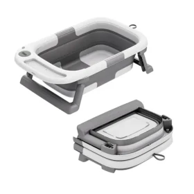 Tulano Bathe 25 šedá / skládací vanička / LCD teploměr (TN-BATHE 25 GREY)