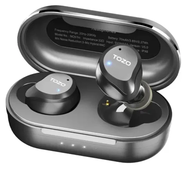 TOZO NC9 PRO černá / Bezdrátová sluchátka / mikrofon / ANC / BT 5.3 (ACHFTZNC9P010)