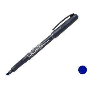 Popisovač Centropen OHP 2638 B permanentní, klínový hrot - modrý