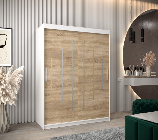 Šatní skříň Abi Y0 Barva korpusu: Bílá, Rozměry: 150 cm, Dveře: Dub sonoma