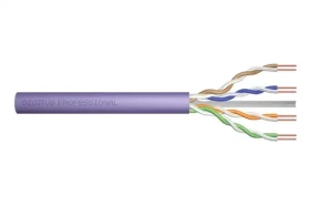 Instalační kabel Cat.6 U/UTP fialová / Kabel / drát AWG 23/1 / LSOH / B2ca / 500 m (DK-1616-VH-5)