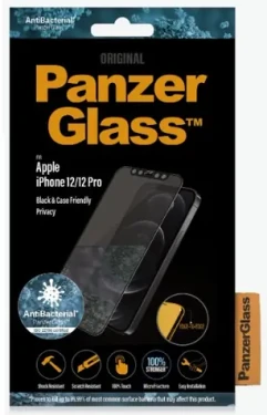 PanzerGlass Tvrzené sklo Privacy Case Friendly AB pro iPhone 12/12 Pro, černá (5711724127113)