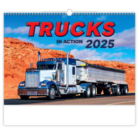 Nástěnný kalendář 2025 Helma - Trucks in Action