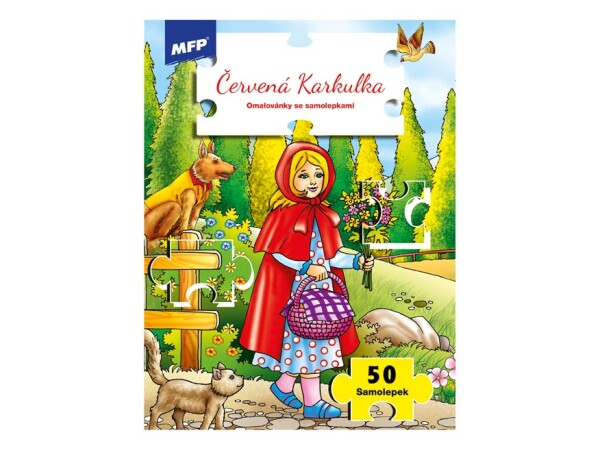 Omalovánky se samolepkami A4, 8 stran - Červená Karkulka