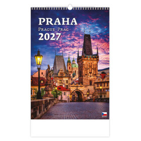 Kalendář nástěnný 2027 - Praha/Prague/Prag