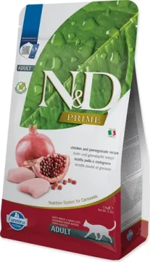 ND Prime Cat Chicken Pomegranate Adult 1,5 kg / Granule pro kočky / pro dospělé / bez obilovin (L3-52453)