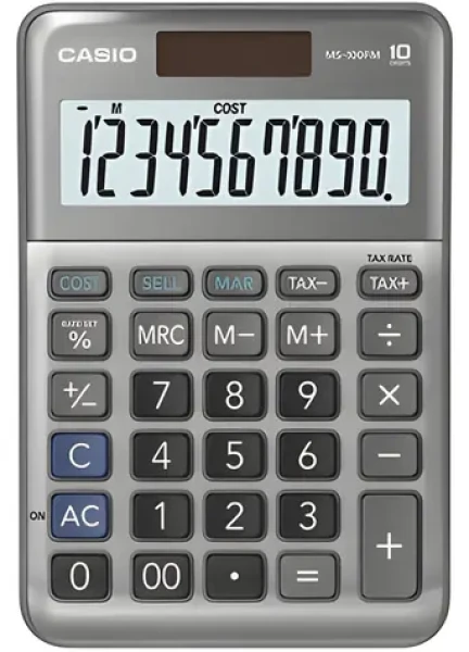 Casio MS 100 FM stříbrná / Kalkulačka / stolní / DPH, marže, % (MS 100 FM)