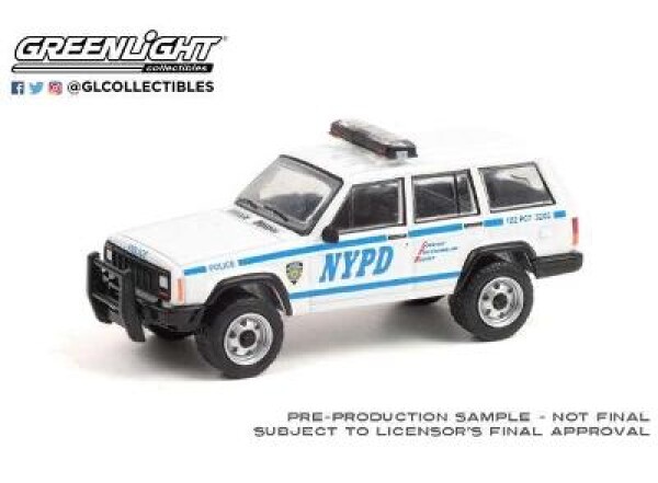 1993 Jeep Cherokee New York City Police Dept (NYPD) 1:64 Greenlight