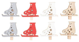 Brusle dřevěná na kolíčku 4,5 cm (8 ks)