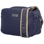 Jednoduchá malá dámská koženková crossbody Abalo, tmavě modrá