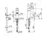 HANSA - Vantis Style Elektronická umyvadlová baterie, bateriové napájení, matná černá 5460220933