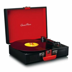 Lenco TT-110 černá / Gramofon / 33 45 78 RPM / RCA / Bluetooth / 3.5 mm jack / AUX IN / repro (TT110BL)